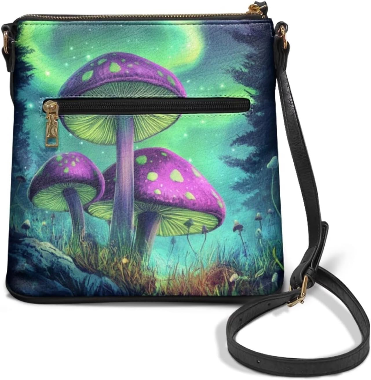 Leather Crossbody Purse for Women Ladies, Zipper Cross Body Bag Hobo Bag with Adjustable Strap