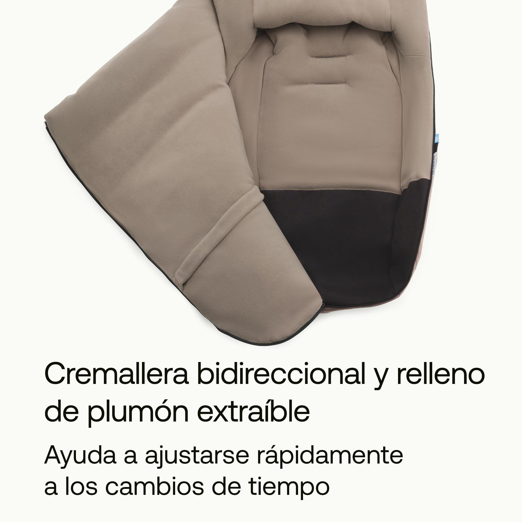 Bugaboo Saco de silla de invierno alto rendimiento y climas extremos, accesorio imprescindible para el carrito con capucha y cremallera bidireccional para mantener pies calientes en Dune Taupe