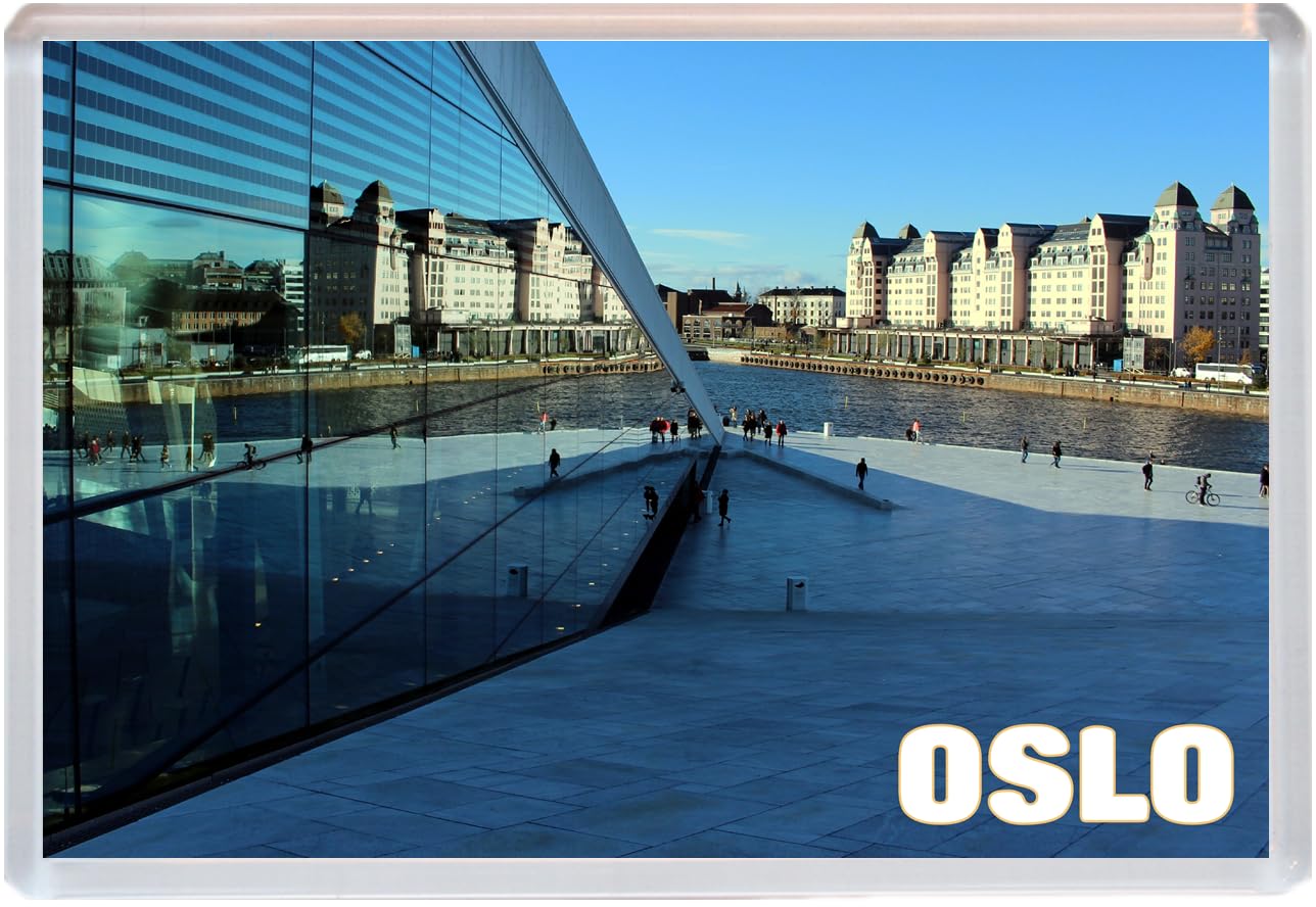 Baked Bean Store Multicolor Oslo - Norway - Jumbo Fridge Magnet 96 X 67Mm Bbsfhm1495