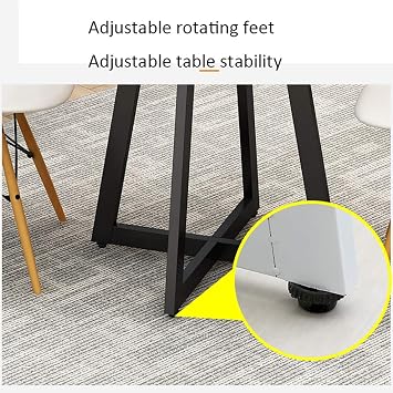 Coffee Table, Sofa Side Table/Corner Table, (MDF+Steel Frame) Square Leisure Table, for Living Room, Balcony, Bedroom(60cm)