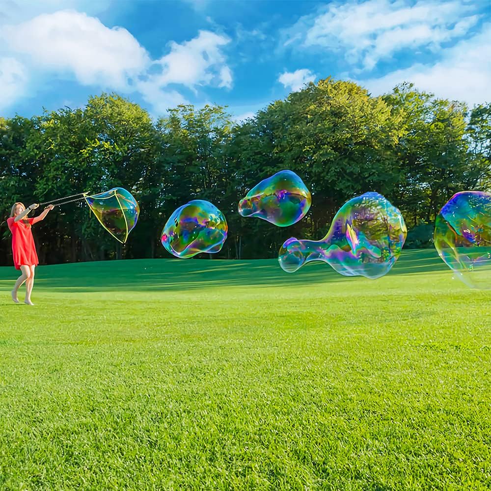 Giant Bubble Wands 2 Pack, Ubitree Stainless Steel Telescopic Design Bubble Blower Wands, Outdoor Giant Bubble Maker Toys for Boys Girls Adults Birthday Party Favors Lawn Park Beach Summer Fun