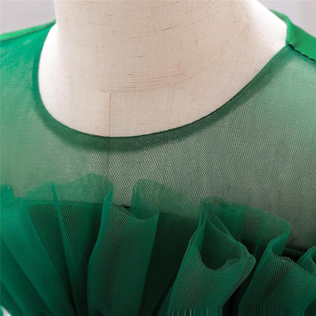 Lito Angels Vestido de Fiesta de Tul para Bebés y Niñas | Volantes plisados, Falda de tul en capas, Fajín con lazo, Boda, Cumpleaños, Comunión