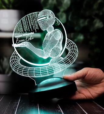 Yazılım Mühendisine Hediye, Programcı Hediyesi, Yapay Zeka Mühendisi, Bilgisayarcı Led Lamba [Enerji Sınıfı A]