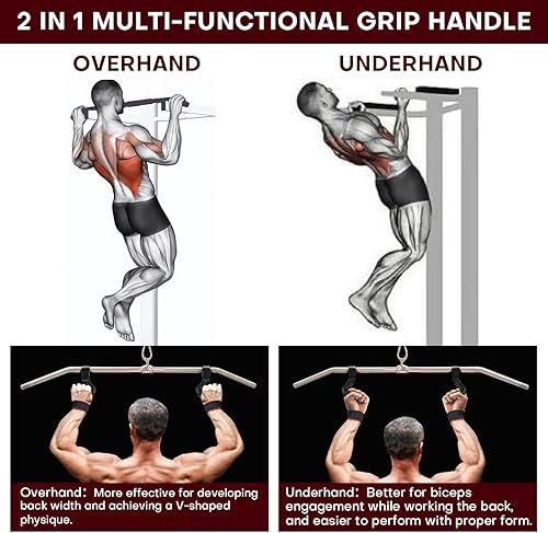 Miniatura 2 de Asas de agarre neutro, asas multiusos resistentes para dominadas y peso muerto, asas ergonómicas de entrenamiento y accesorios para máquina de