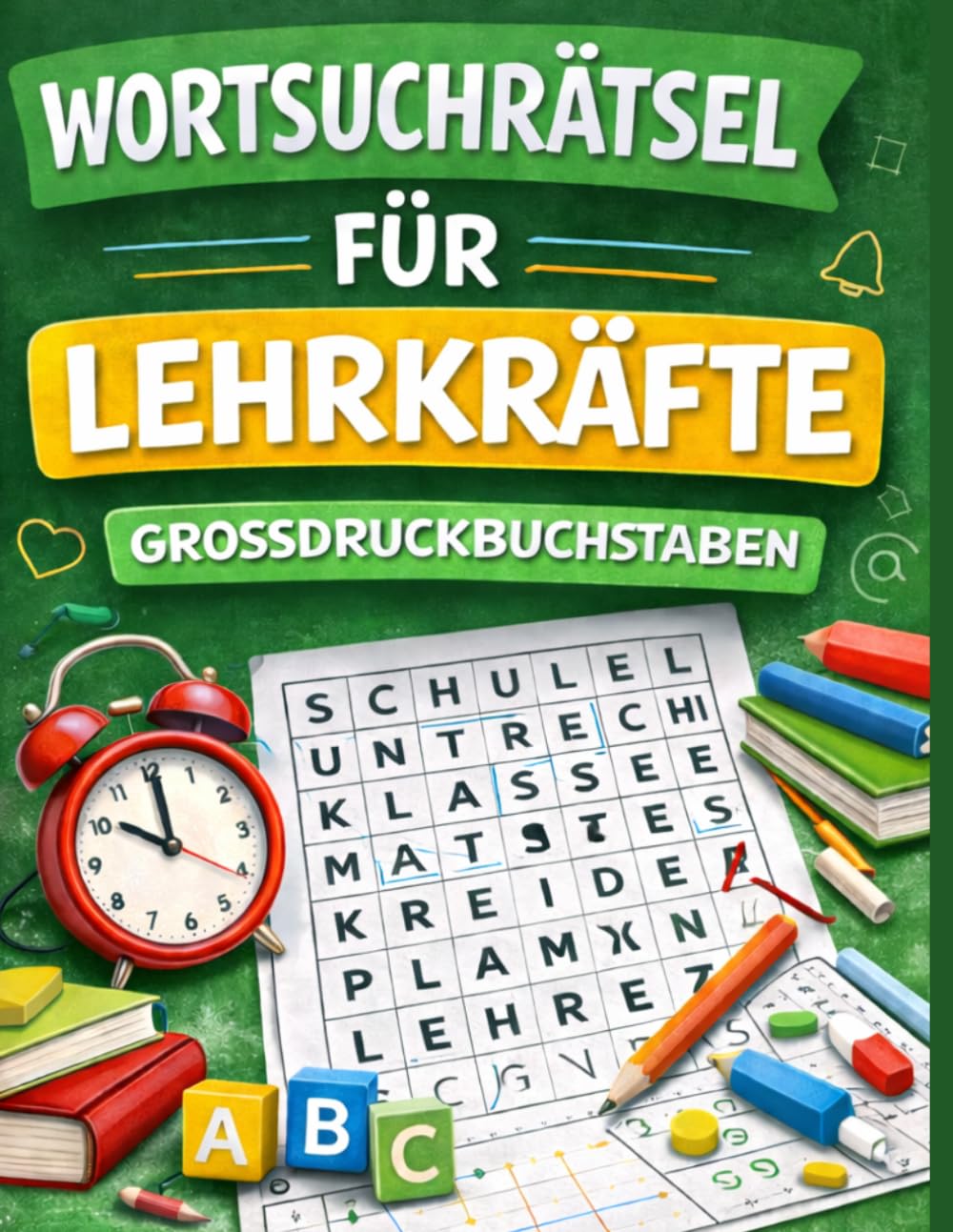 Wortsuchrätsel für Erwachsene - Lehrkräfte Großdruck: Über 800 verschiedene Wörter | Entspannung und Gehirntraining | Ideal für Senioren | Geschenk ... und Lehrer (Wortsuchrätsel rund um Berufe)