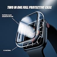 Vista 2 de Ailun for Apple Watch SE 3/SE 2023/Series 6/5/4/SE Screen Protector [44mm], Ultra-Thin Hard PC Case Built in Tempered Glass for iWatch, Shockproof