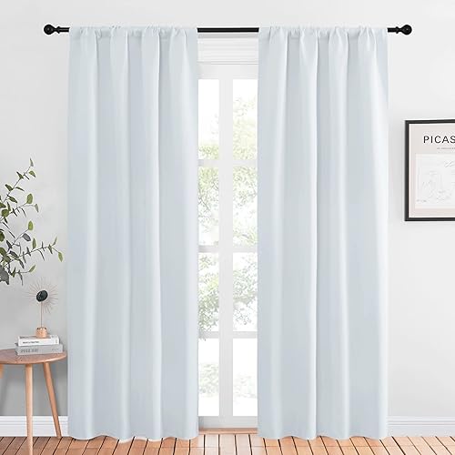 NICETOWN - Cortinas opacas con bolsillo para barra (42 pulgadas 1.07 m de ancho x 45 pulgadas 1.14 m, 63 pulgadas 1.60 m y 84 pulgadas 2.13 mde