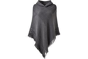 Ferand Women's Fancy Ladies Fashion Cable Knitted Crochet Poncho Cape