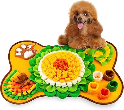 TAVADA Alfombra olfativa para perros, 50x50 cm, lavable a máquina
