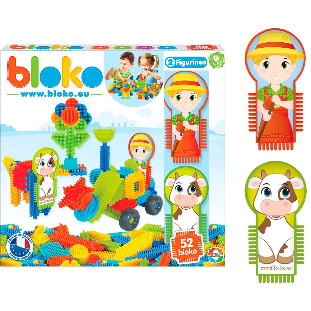 BLOKO503541 Animals, 50 2 Figures, Farm, Multicoloured