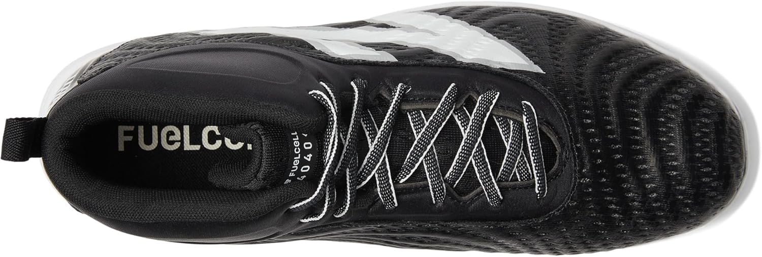 New Balance Men's FuelCell 4040 V7 Mid-Molded Baseball Shoe, Black/Optic White, 14 M - Image 3