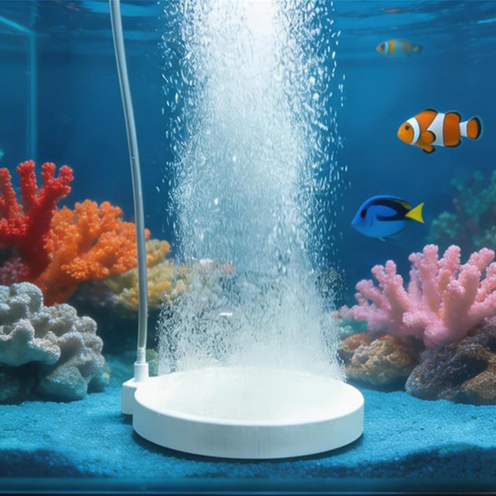 Vauki 3 piedras nano-efervescentes para acuario, piedra de aire silenciosa, acuario, salida de aire de 5 cm, para acuario, emisión de oxígeno, ultra microburbujas, para acuarios, cubos de hasta 60 cm — view 4