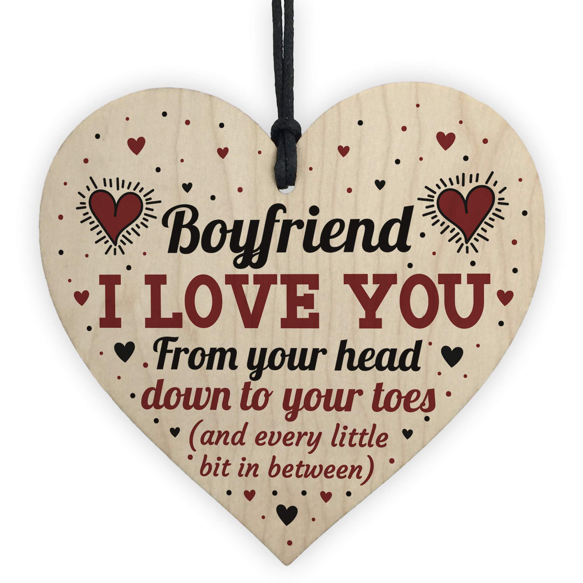 Red Ocean Boyfriend I Love You Plaque Funny Valentines For Him Valentines Anniversary For Boyfriend