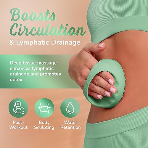 Miniatura 4 de Cepillo masajeador de silicona anticelulítica  Depurador corporal de tejido profundo para eliminar la celulitis, reafirmante de la piel y drenaje