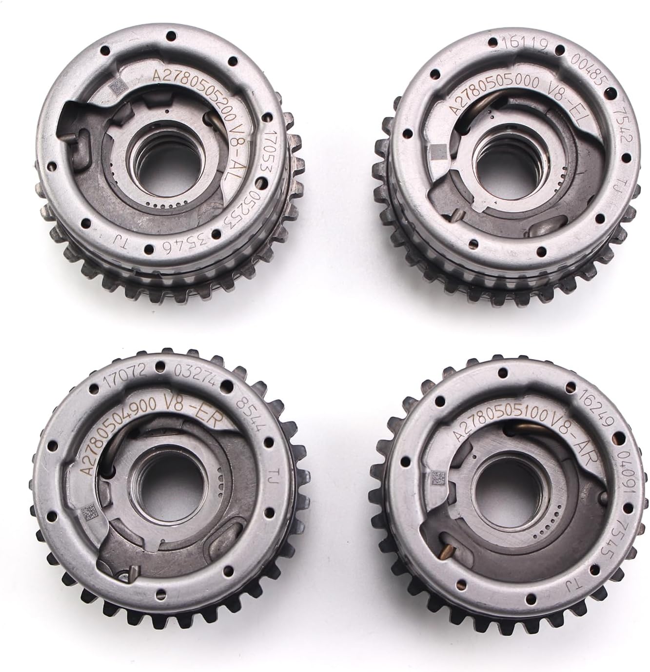 AUCERAMIC M278 Timing Chain Kit with Camshaft Adjuster Sprocket Compatible with Mercedes Benz CLS550 E500 E550 GL450 GL500 X166 GL550 GLS550 CL550 GLE500 ML500 W166 W212 4.7L V8 Turbo A0009935576