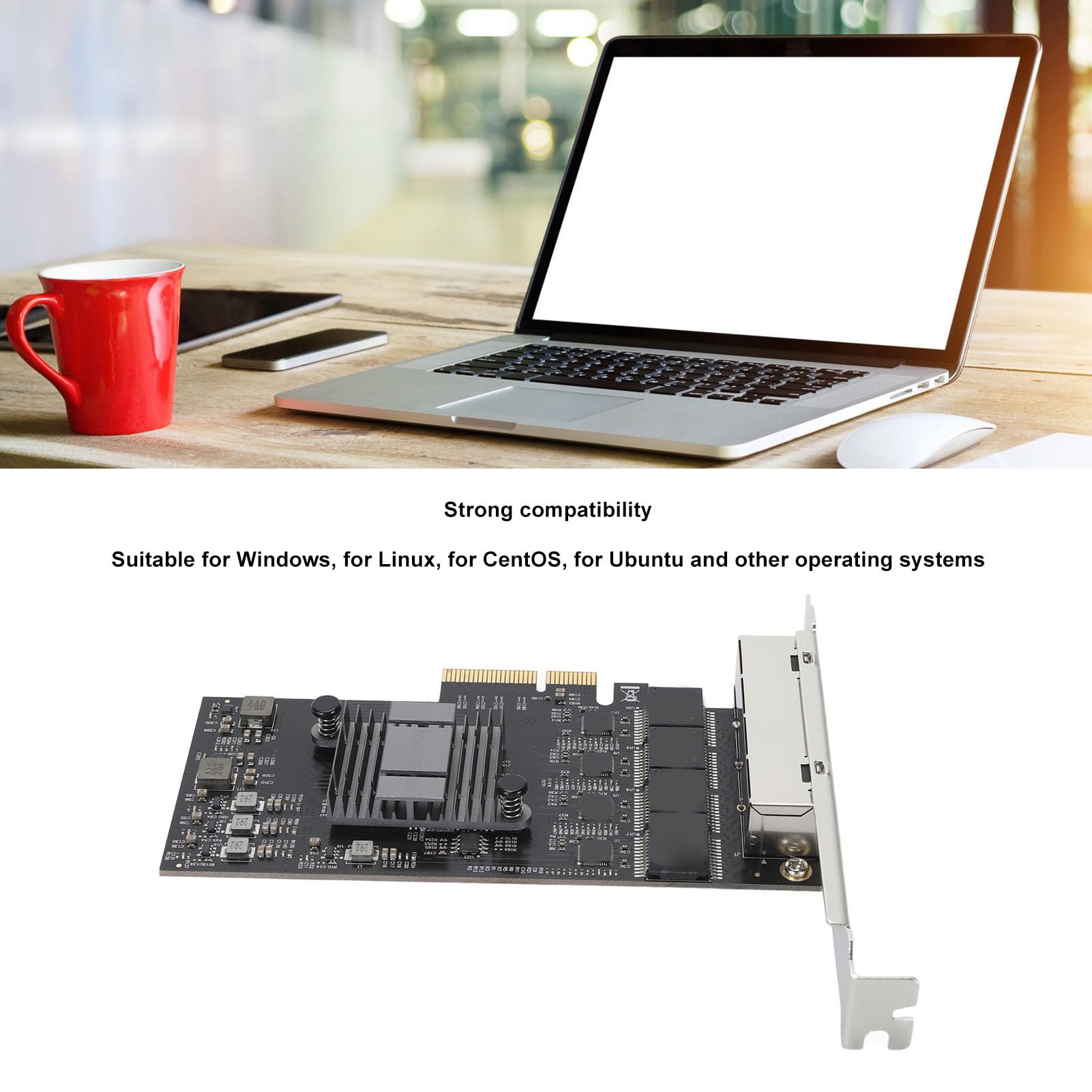 SUNGOOYUE Scheda di Rete da 2,5 GB, Design Multiporta, Adattatore di Interfaccia Ethernet da 2500 Mbps per Server, Compatibile Con/sistemi Operativi