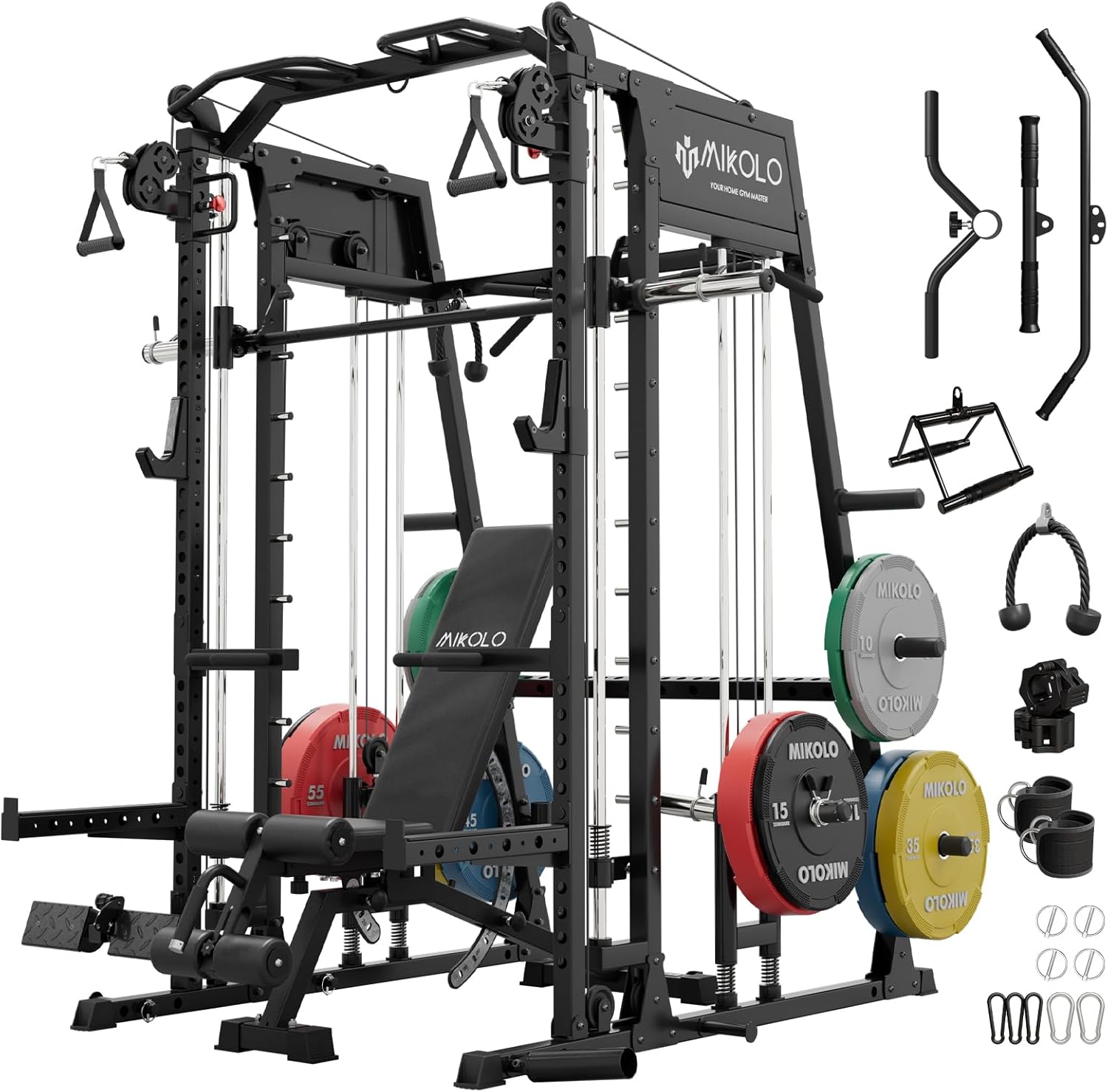 Mikolo Smith Machine with LAT-Pull & Cable Crossover