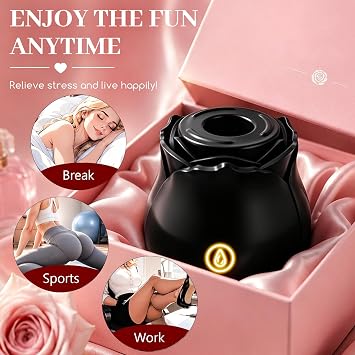 2026 Rose Adult Tool for Women Suitable for Home and Business Trips, Silent, Waterproo and Strong Vibration, Super Worry Free,The Rose for Women 3YO1 (Black)