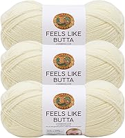 Vista 33 de Lion Brand Yarn Feels Like Butta - Ovillo de lana suave para tejer y tejer, aterciopelado, paquete de 3, color gris pálido