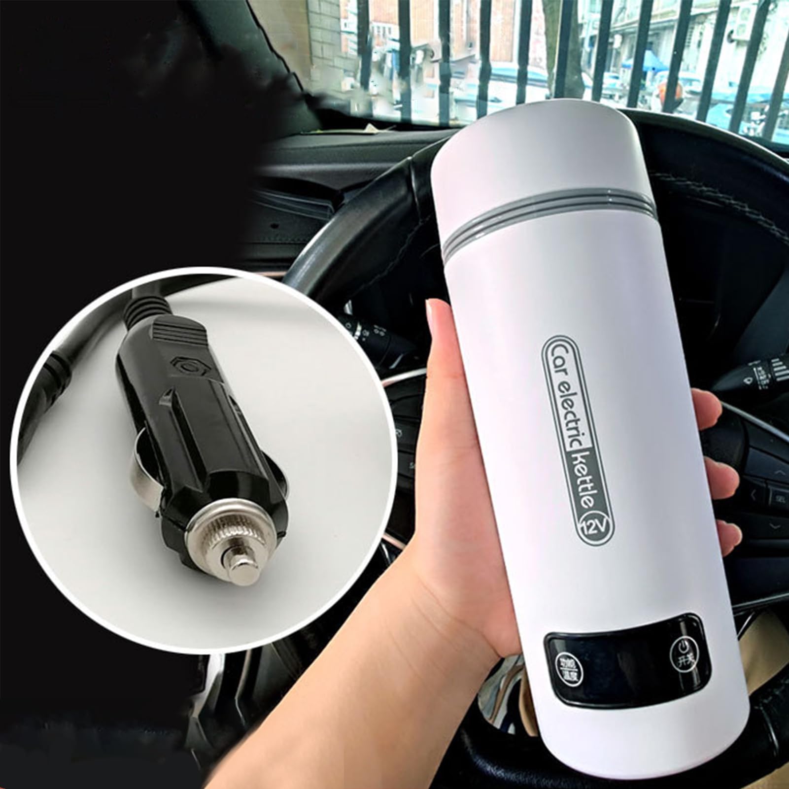 Bouilloire Voiture 12V Bouteille chauffante électrique à ébullition 12V