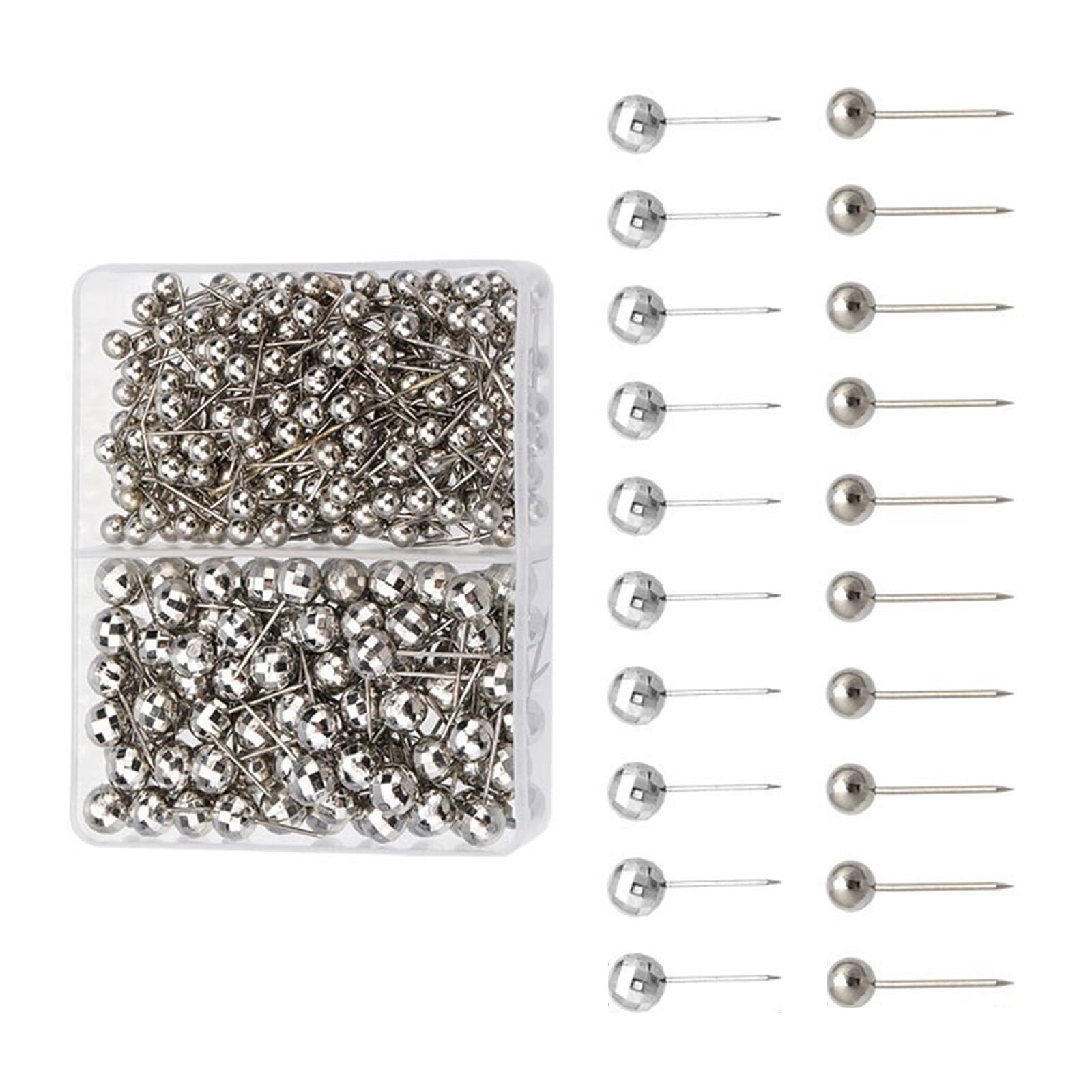 Xjdzineq 4mm Round Head Sewing Pins 200/500 / 900Pcs Multicolored Dressmaking for Dressmaker Fabric Tailoring Garment Making Sewing with Storage Box