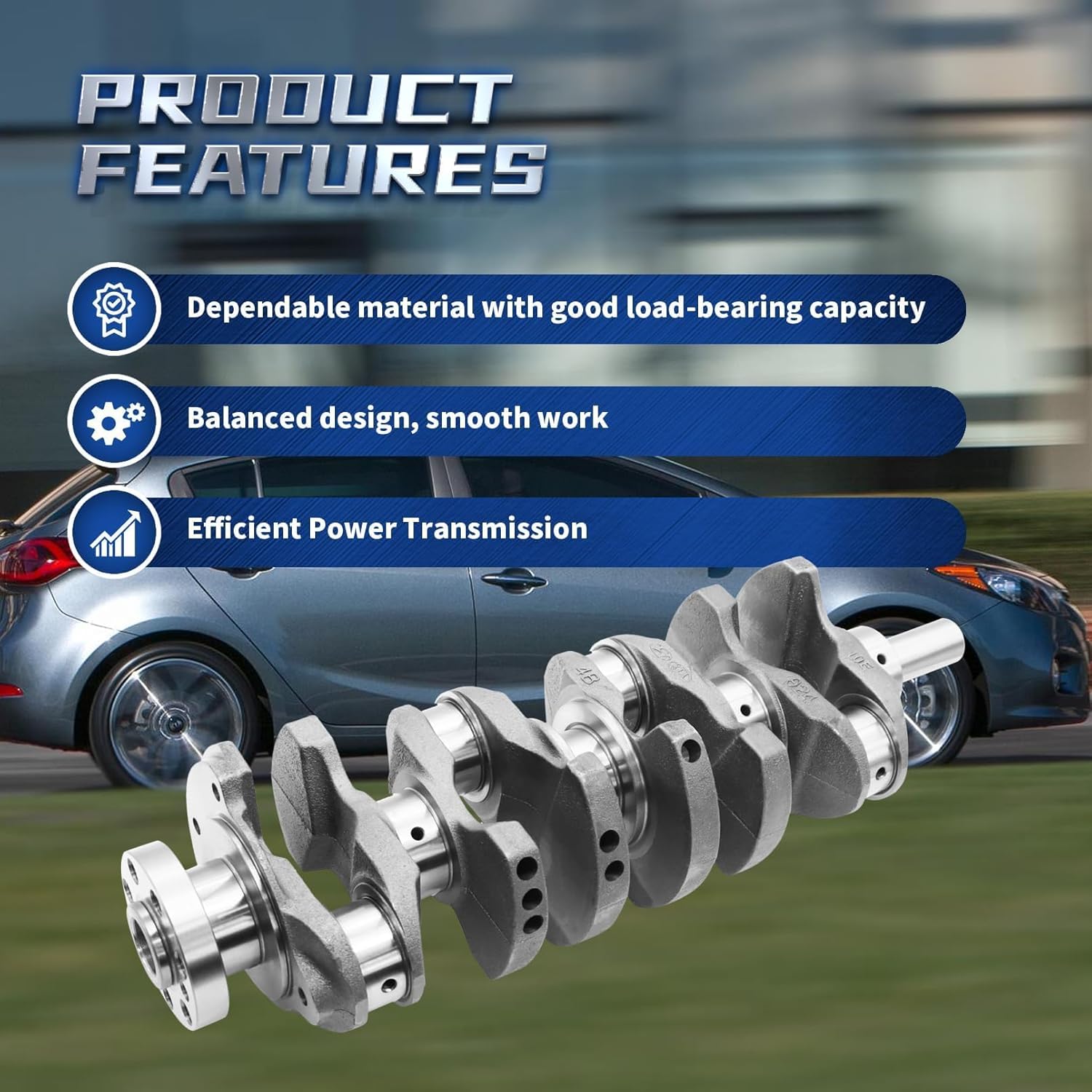 231112G230 231112G200 Engine Crankshaft 2.4L Compatible with Sonata Tucson Santa Fe Optima Forte Koup Rondo 2.4L 2010-2018