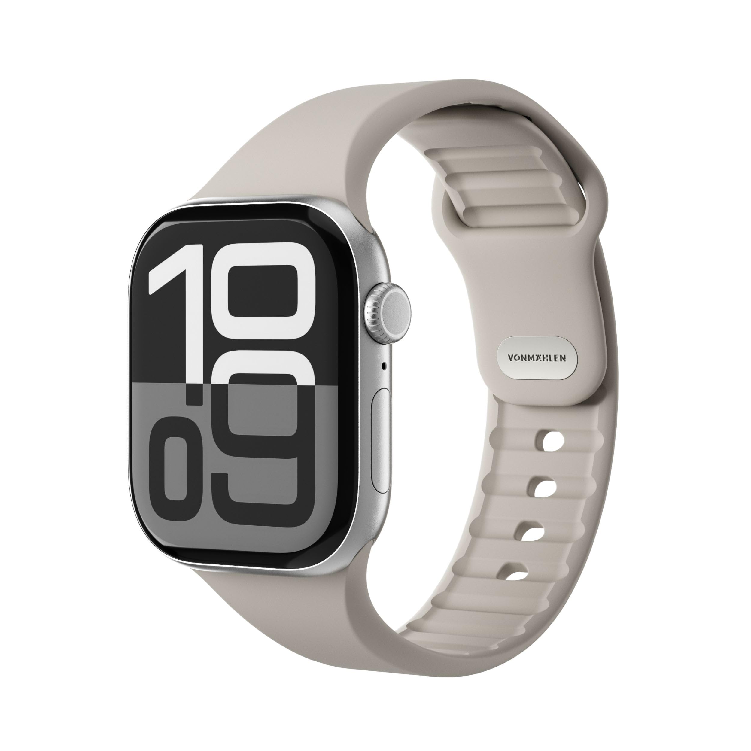 VONMÄHLEN Classic Band 2 – Verstellbares, atmungsaktives Armband aus recyceltem Silikon, wasserabweisend, rutschfest, kompatibel mit Apple Watch