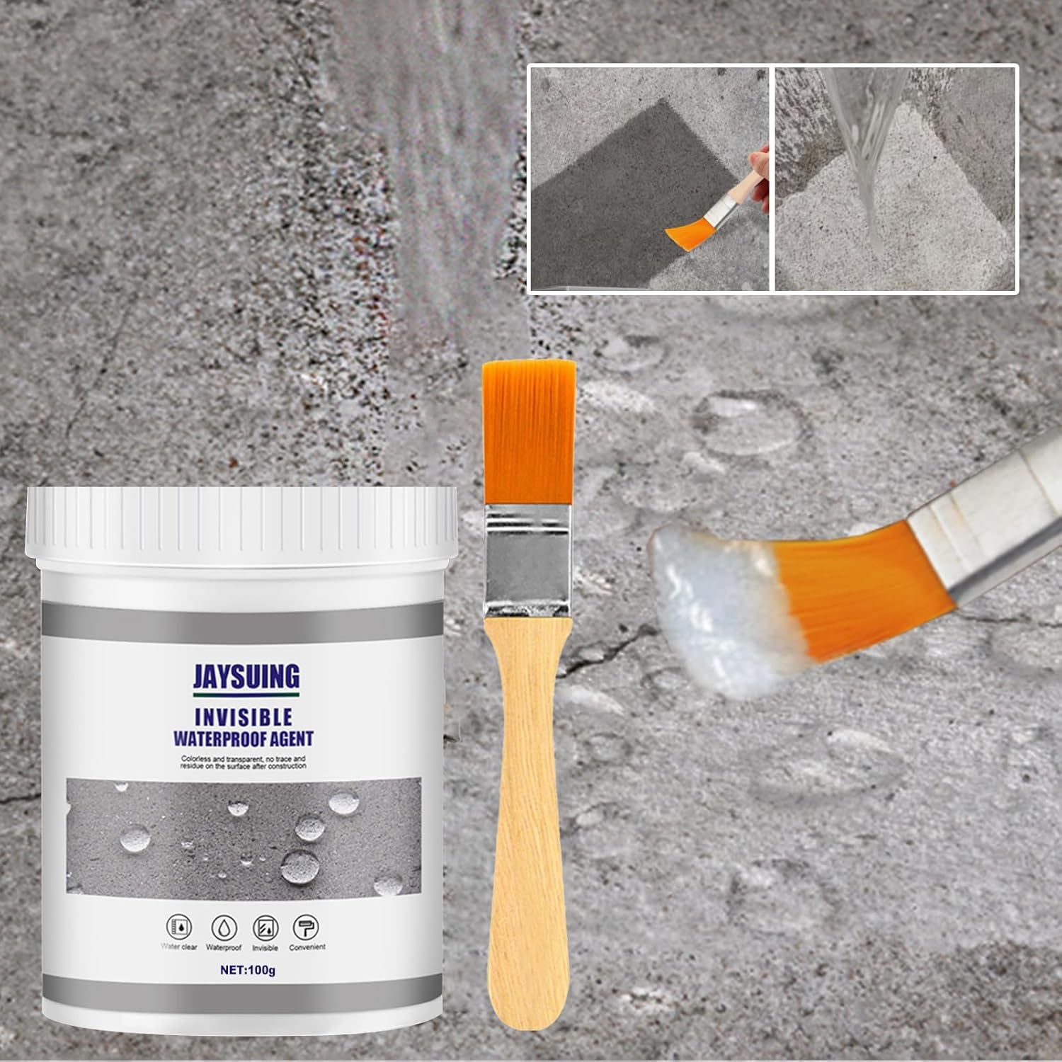 Waterproof Glue Sealant (100g with Brush) Waterproof Glue for Bathroom, Kitchen, and Exterior Walls Without Demolishing Tiles