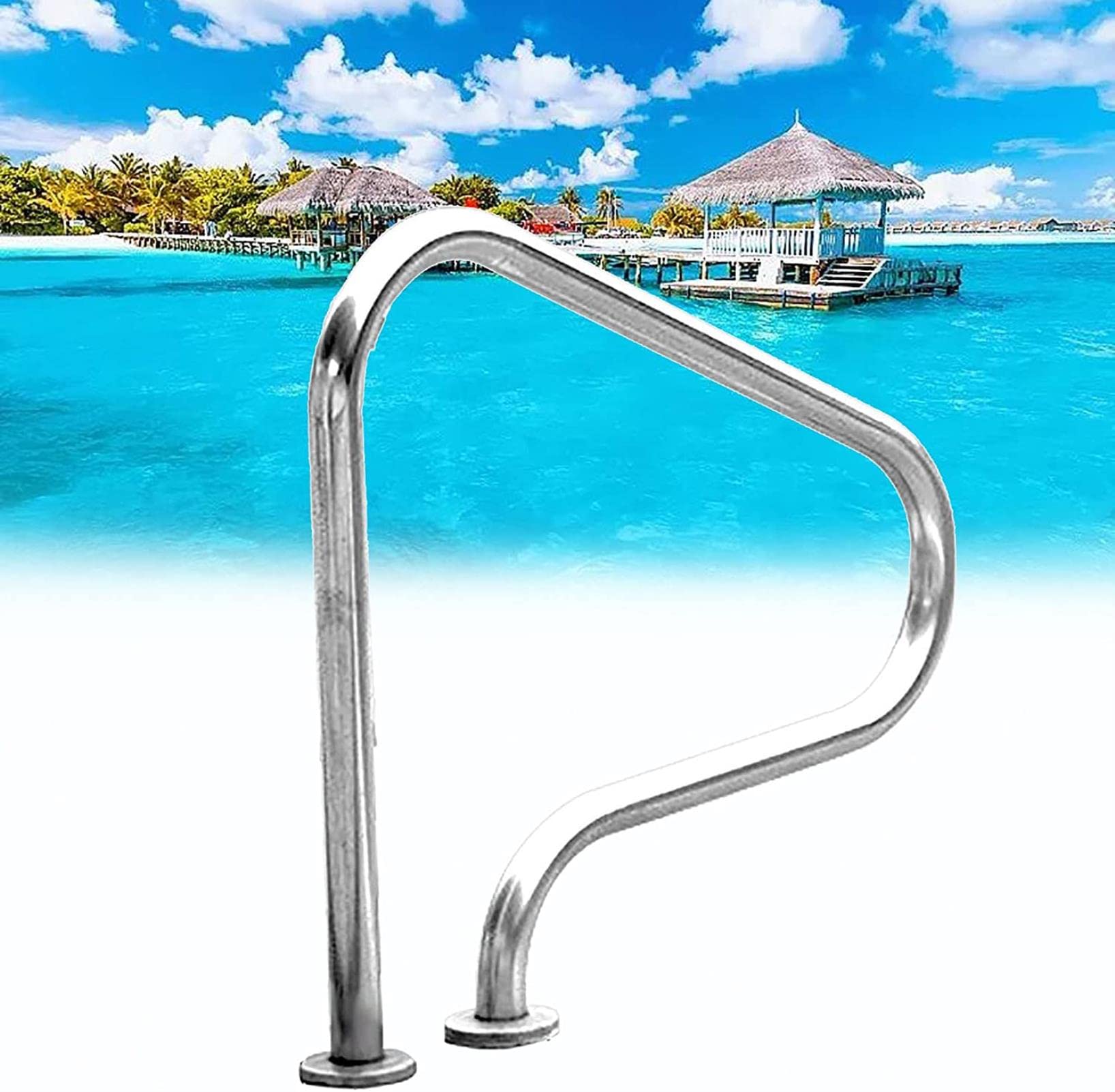 Rampe de Piscine en Acier Inoxydable 304 Tube 1mm pour Bassin Enterré