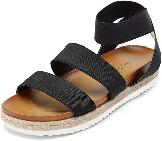 Women’s Open Toe Ankle Strap Espadrille Flatform Platform Wedge Sandals