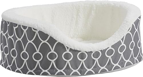 MidWest Homes for Pets Orthoperdic - Cama para mascotas con protector de tela de teflón, tamaño pequeño, color gris