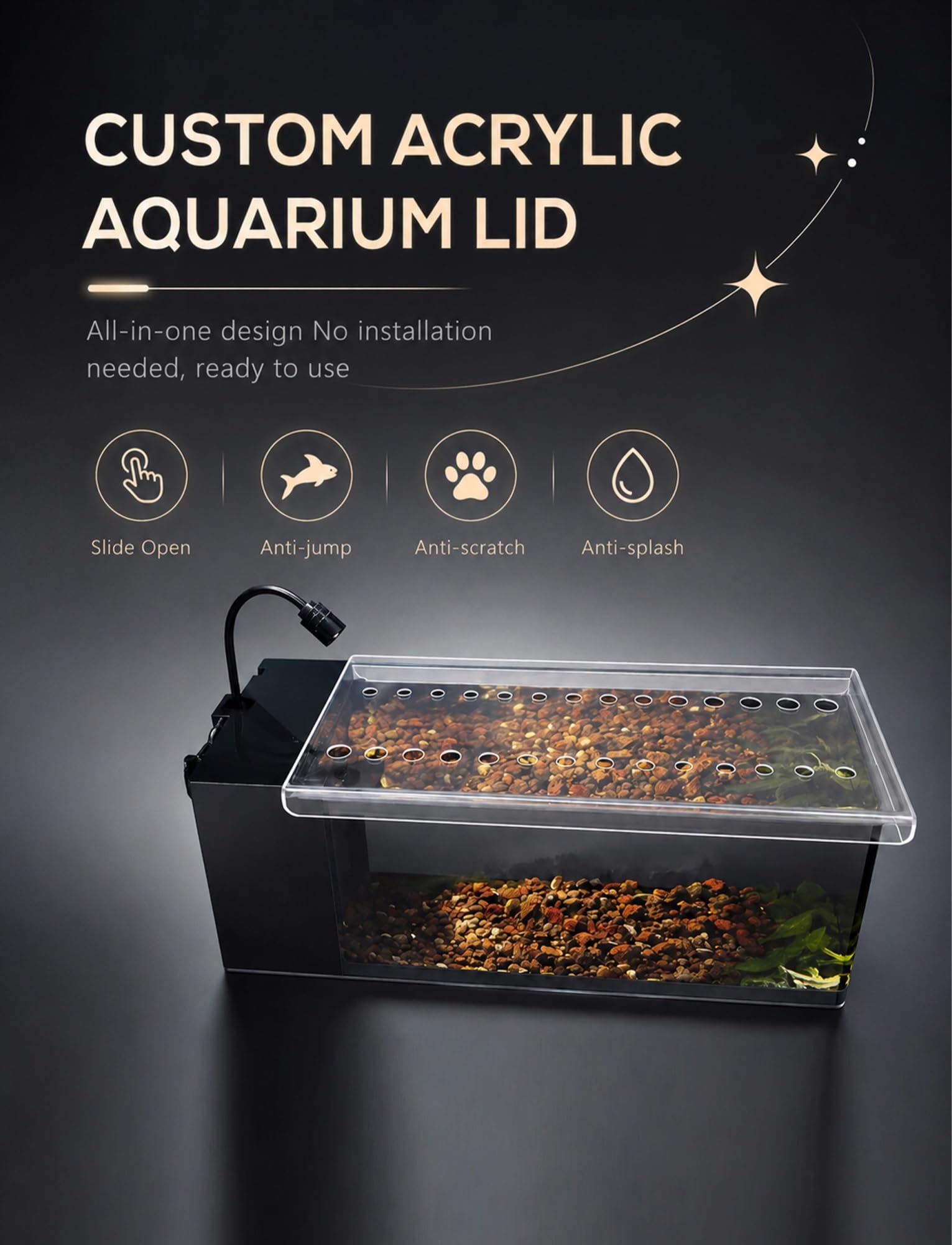 Coperchio per acquario in acrilico