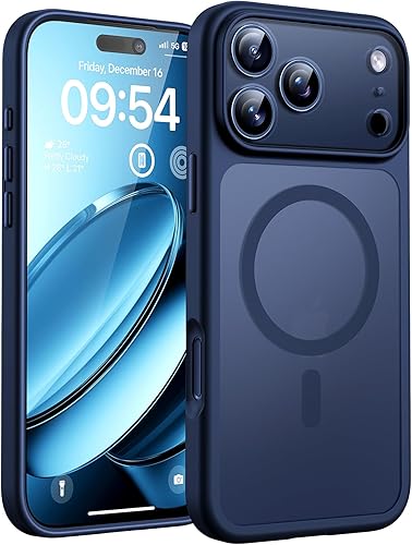 Miniatura 173 de TOCOL Funda magnética para iPhone 15, protección completa mejorada de la cámara, compatible con Magsafe, protección contra caídas, translúcida mate,