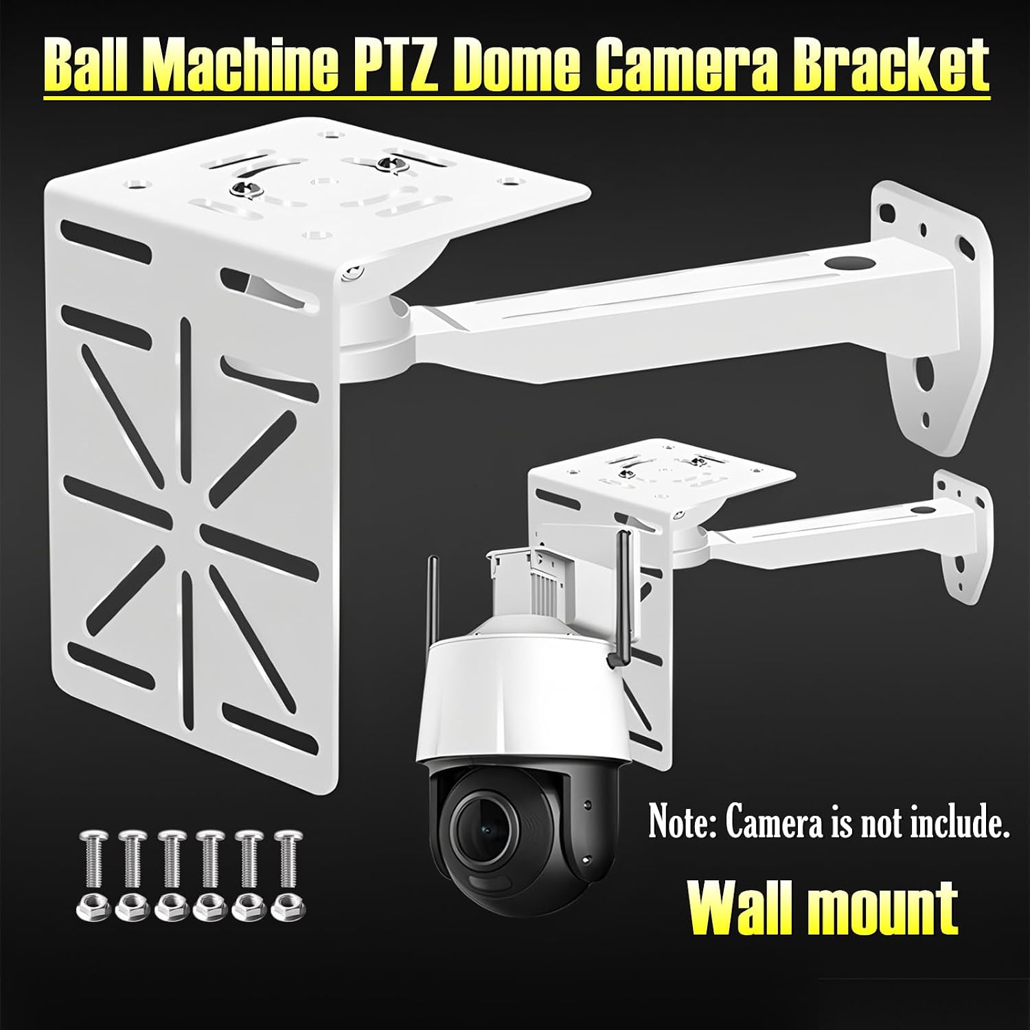 1 Set CCTV Camera Adapter Auxiliary Mount Extension Support, CCTV Security Dome IP Camera Wall Mount Bracket, Aluminum Alloy Duckbill CCTV PTZ Camera Bracket