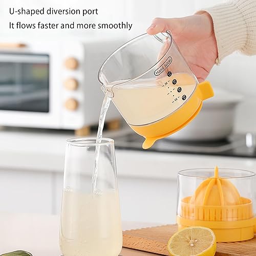 Miniatura 7 de Exprimidor manual de cítricos Extractor de jugos de mano con exprimidor de agarre cómodo para limón y naranjas, herramienta de cocina