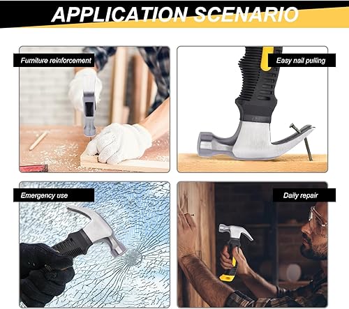 Miniatura 4 de 12 martillos de garra rechonchos, mini martillo pequeño de 8 onzas, martillos de garra pequeños, martillos de garra derretidos, herramienta ligera