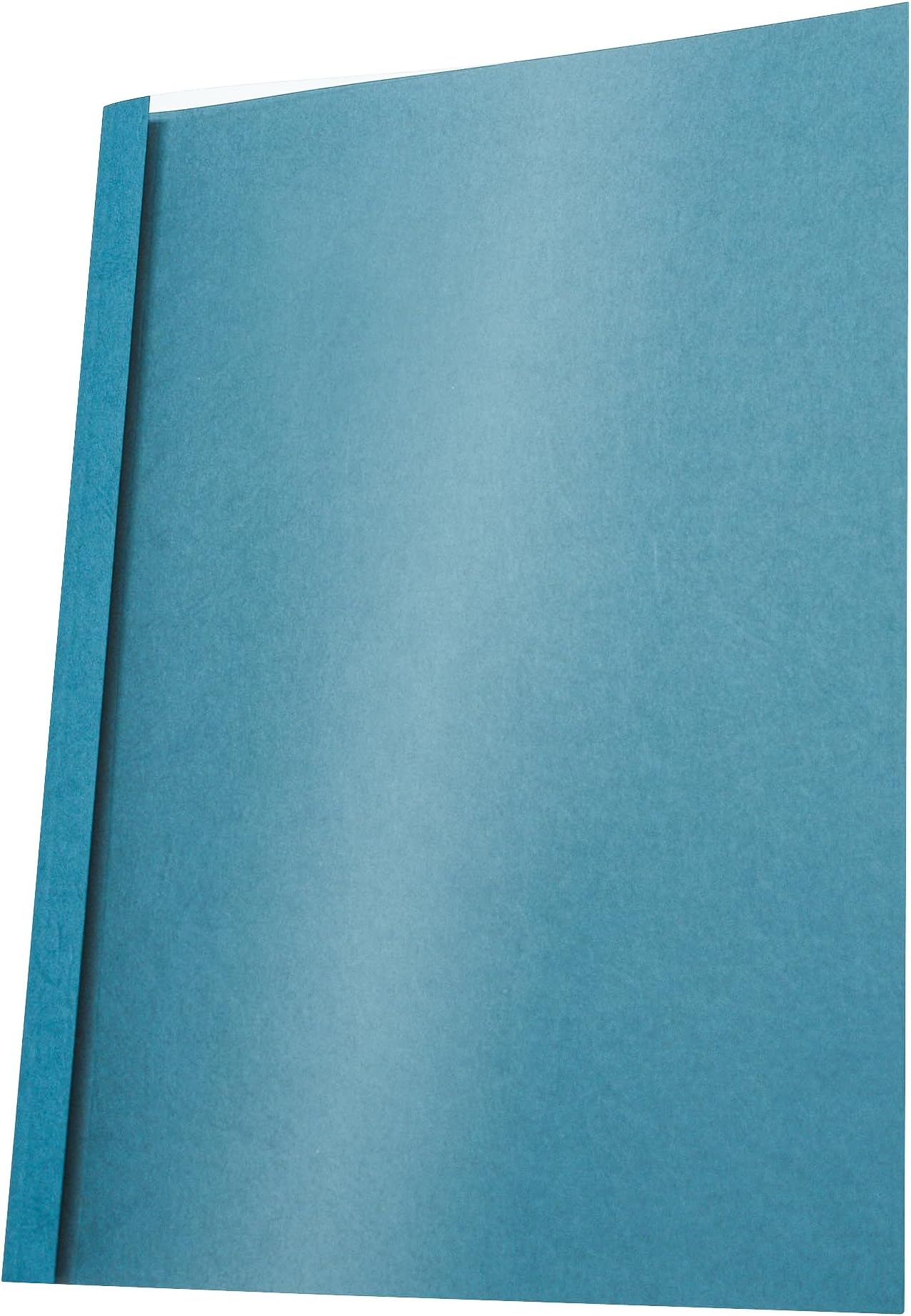 PAVO A4 Leather Look 3 mm Thermal Binding Cover - Clear/Blue (Pack of 25)