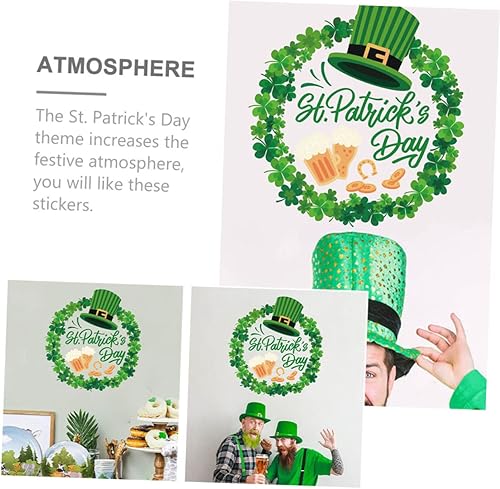 Miniatura 7 de Vaguelly Etiqueta engomada de la puerta del día de San Patricio para el Día de San Patricio, suministros de fiesta de San Patricio, calcomanía de