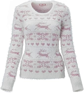 pink christmas jumpers womens