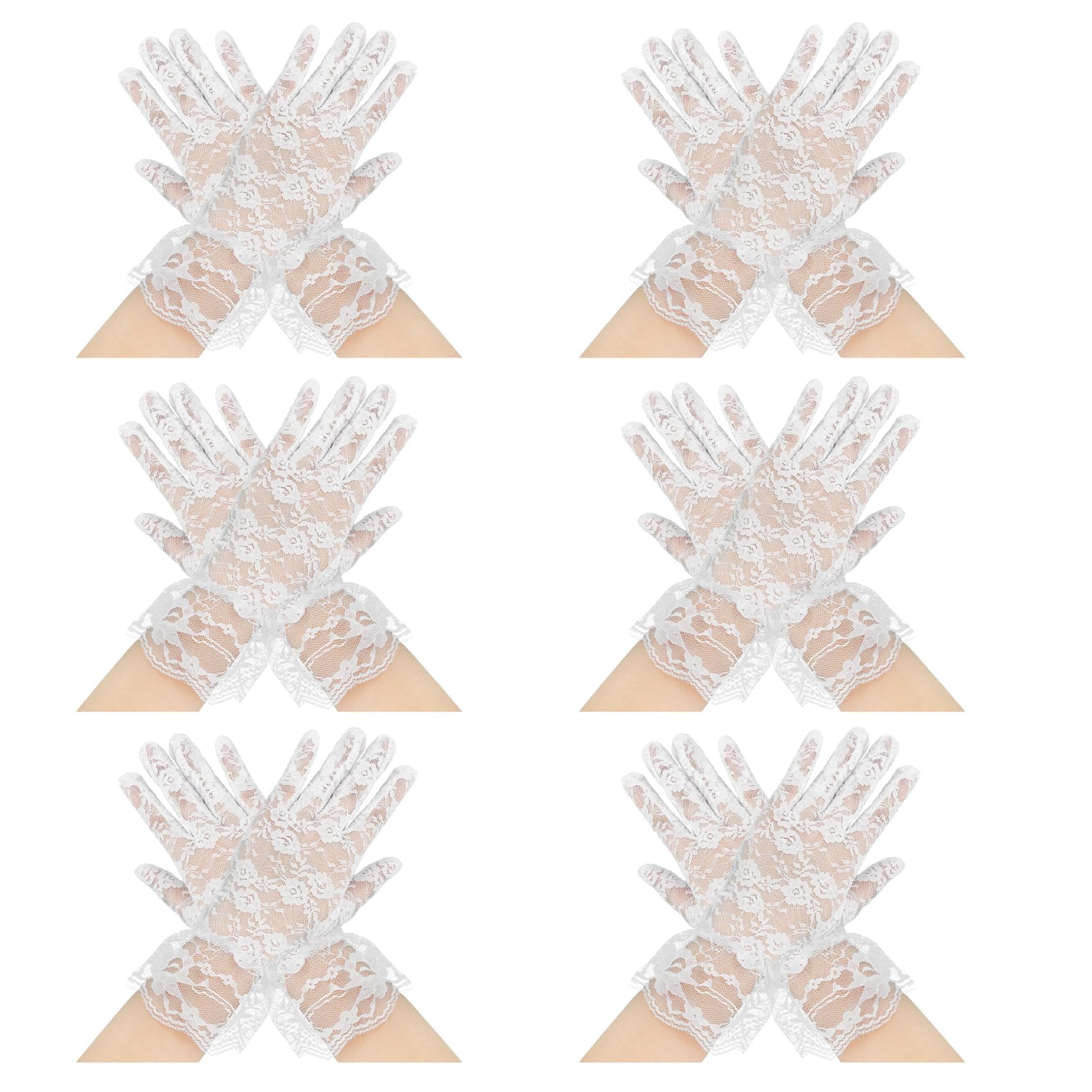 Lace Gloves Women Halloween Gloves Formal Glove for Evening Wedding Opera