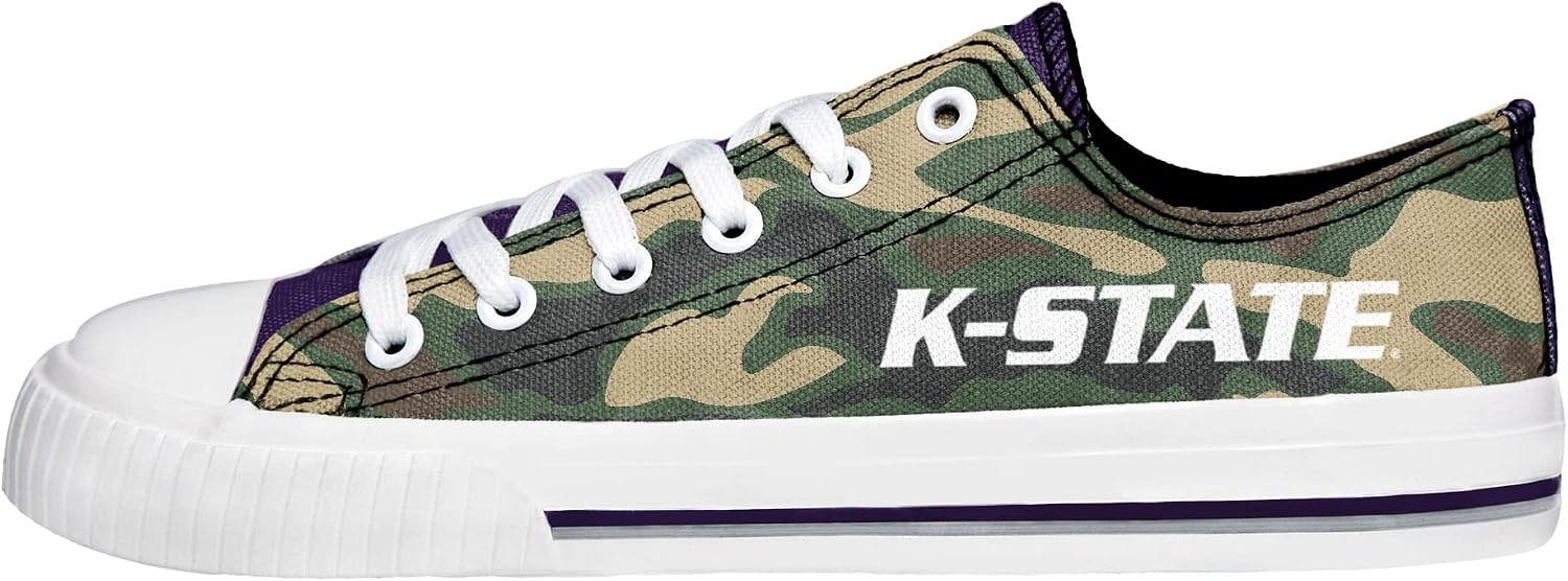 FOCO Kansas State Womens Camo Low Top Canvas Shoe Size 9