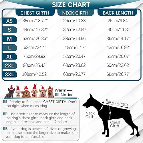 Miniatura 6 de Bonaweite Abrigo de invierno repelente al agua para perros, abrigos para clima frío, abrigos para perros pequeños, medianos y grandes, chaleco