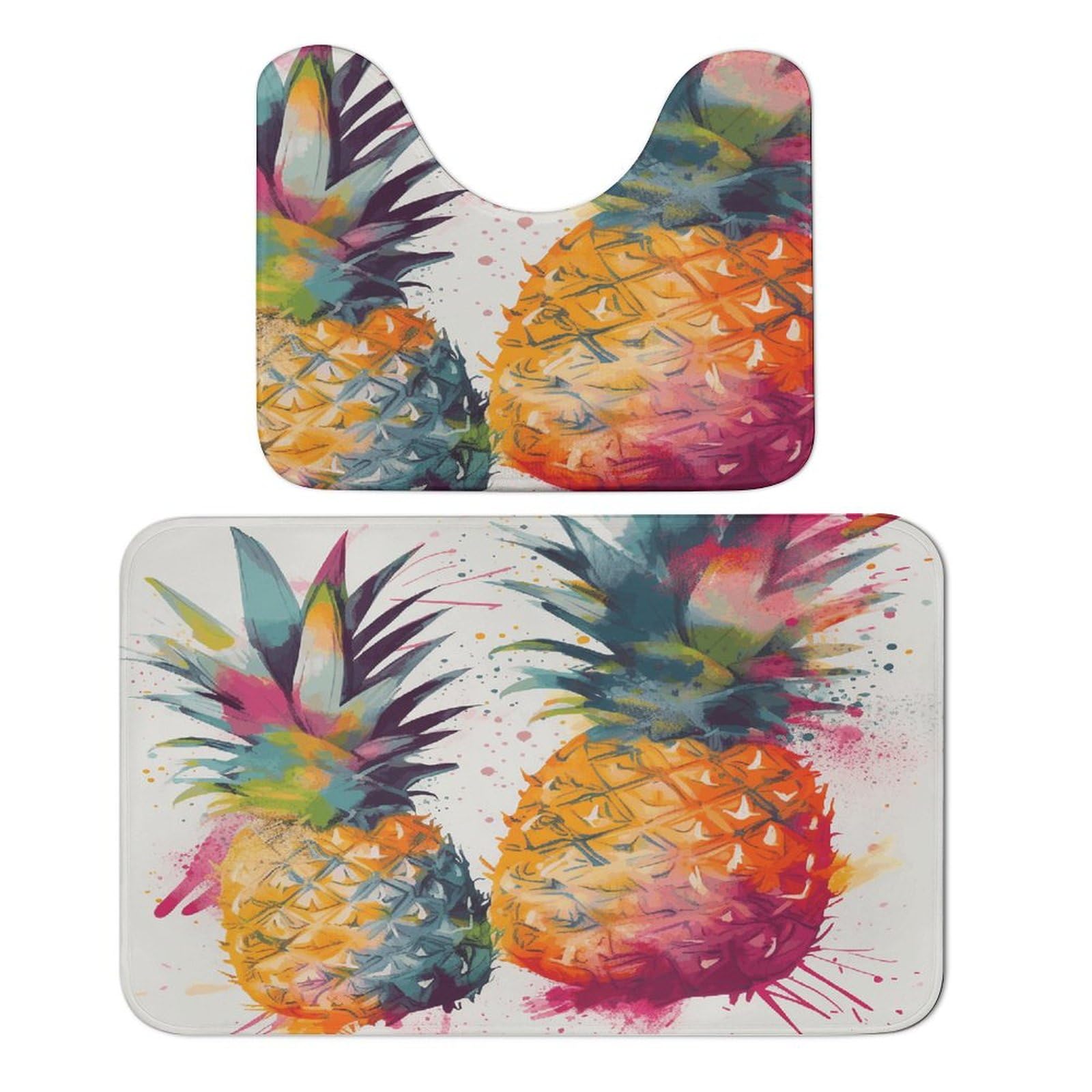 Tapis de sol en velours corail lot de 2 pour salle de bain et chambre d'enfant