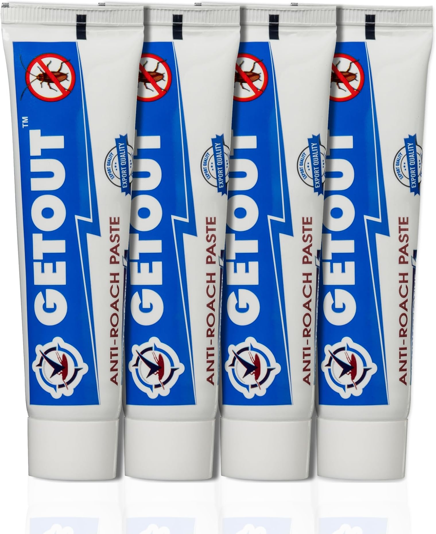 GETOUT Anti Roach Paste Cockroach Killer Gel 180g | Long-Lasting & Highly Effective Formula for Kitchen, Home & Commercial Use | Easy Application, No Smell & Non-Messy Cockroach Control Solution for Home (Pack of 4)