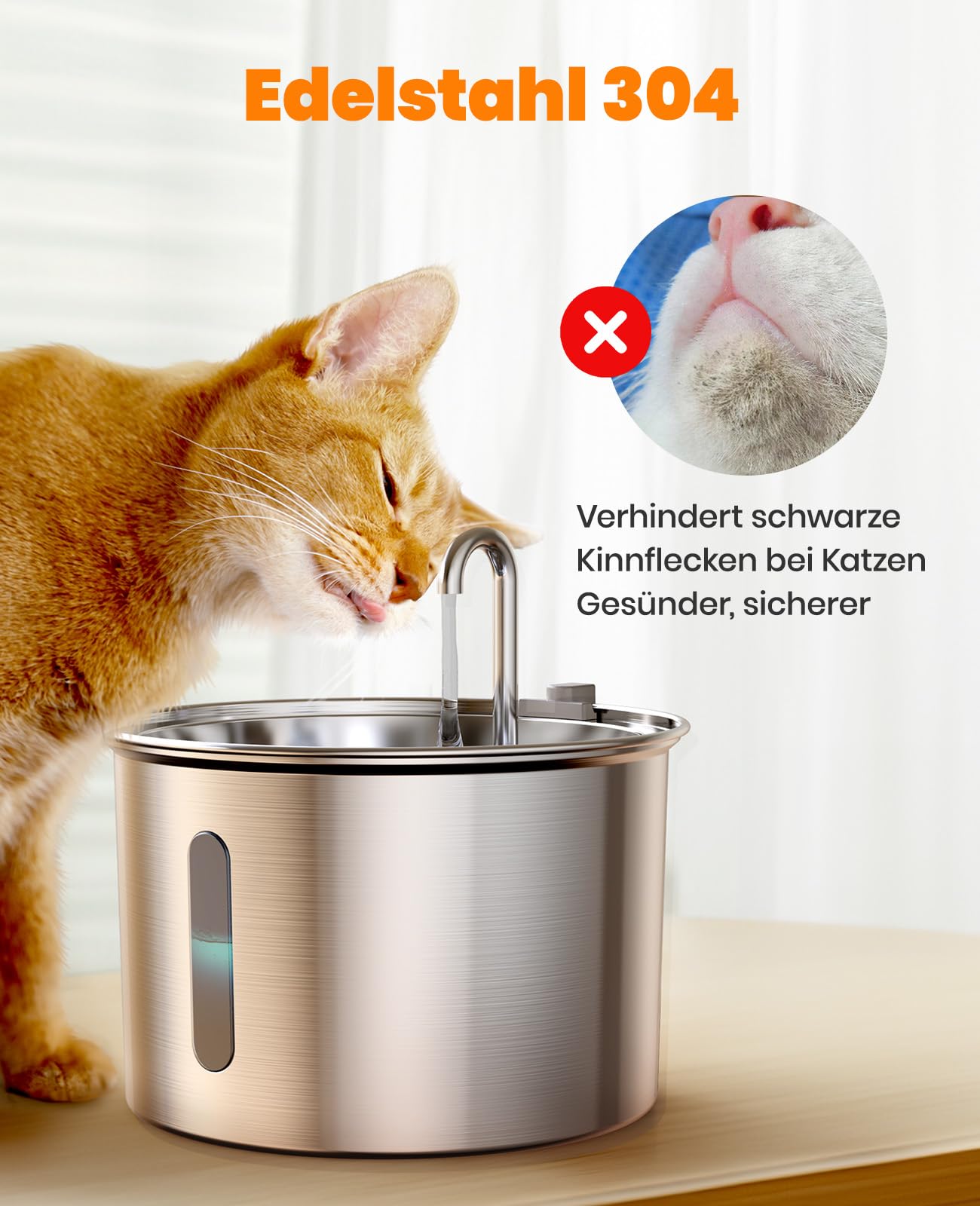 oneisall Fontanna na wodę dla kotów do picia, 2L stalowa żeliwna konstrukcja fontanny dla kotów, ultra cicha fontanna dla zwierząt z 3-pakietem filtrów, zmywarkowa miska na wodę dla kotów