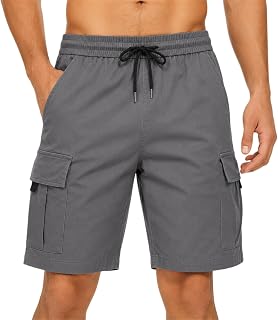 Generic Cargo Shorts for Men Stretch Drawstring Waist Work Hiking with Pockets