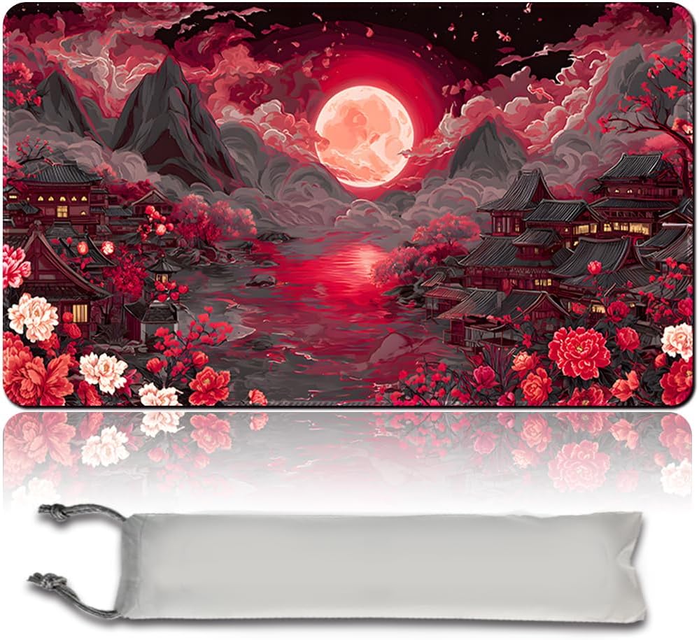 MTG Premium XXL Gaming Mat (60 x 35 cm) - High-Resolution Fantasy Design - Non-Slip Rubber Mat for TCG/CCG/MTG (No Zone, mtg50-2)