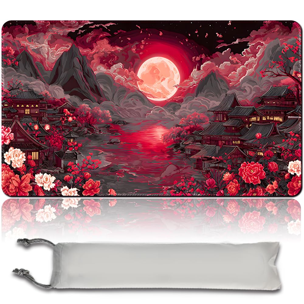 MTG Premium XXL Gaming Mat (60 x 35 cm) - High-Resolution Fantasy Design - Non-Slip Rubber Mat for TCG/CCG/MTG (No Zone, mtg50-3)