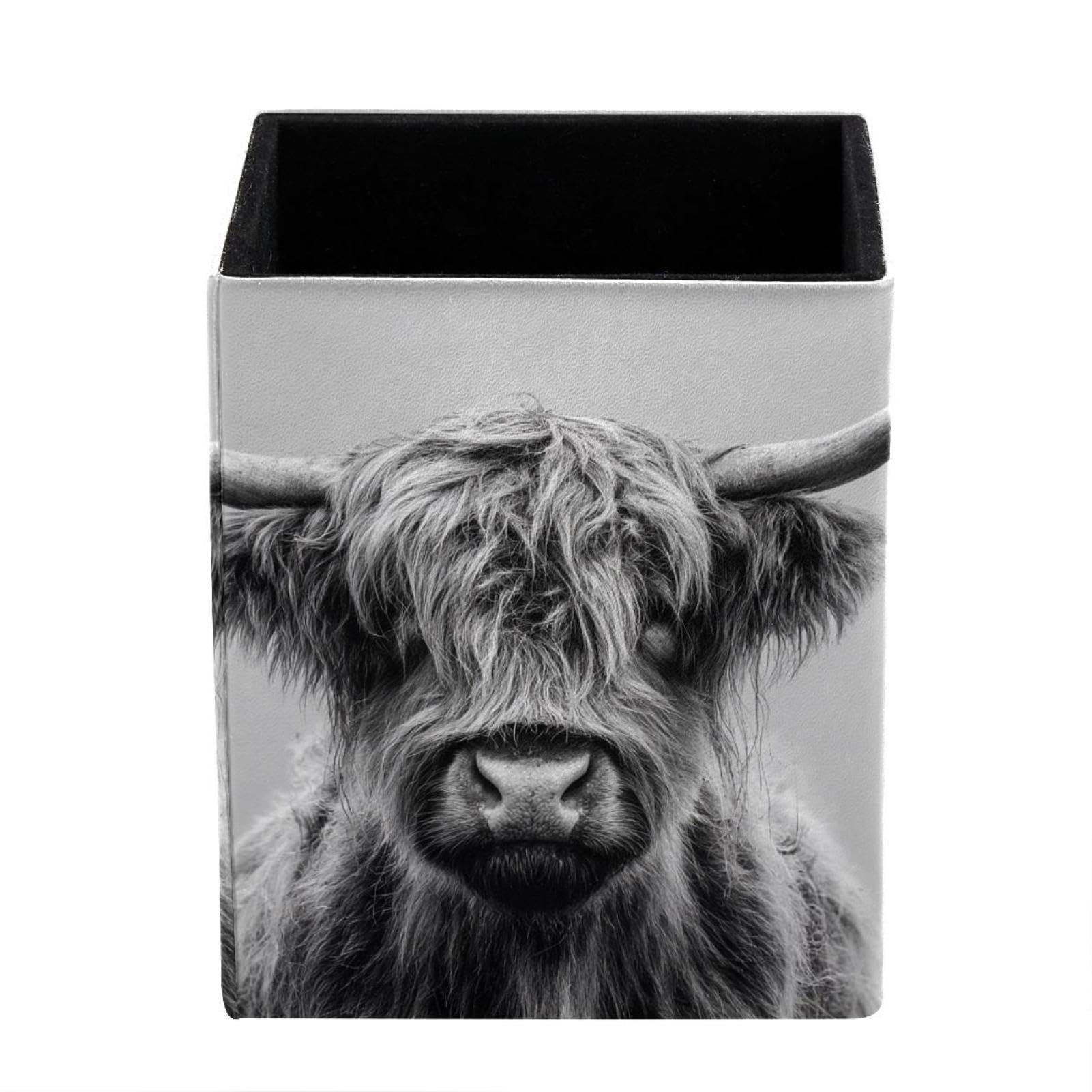 sanfly fish Retro Yak Leather Pencil Holder: Multifunctional Desk Organizer Case for Office and Home, Aesthetic Rustic Retro Design Perfect for Teachers,Office Workers