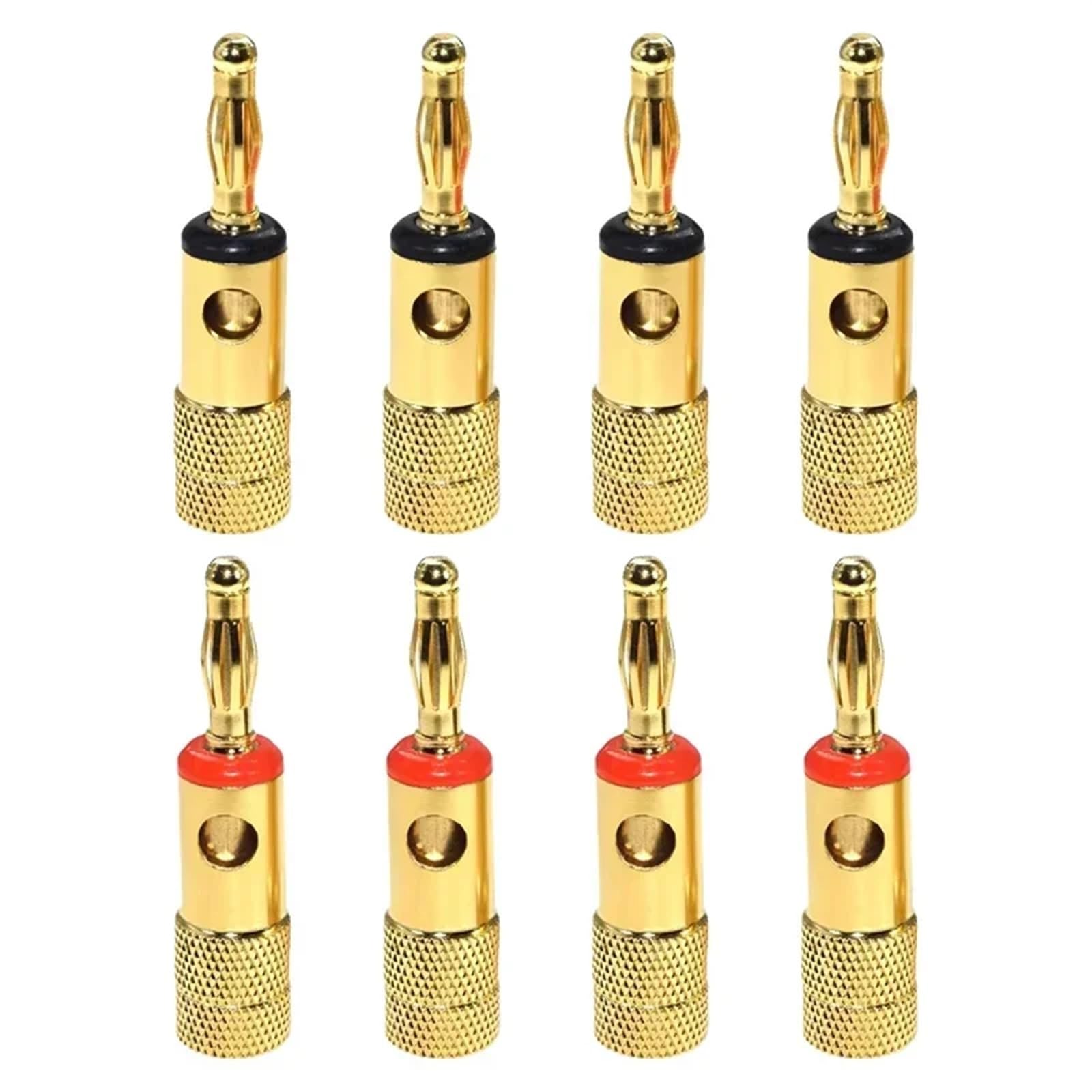 8/40 szt. 4 mm pozłacany kabel muzyczny Banan Adapter Złącze audio głośnika(8 szt. (4 pary))
